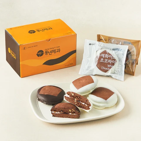 풍년제과 우리밀 수제 화이트 초코파이, 100g, 6개입, 1세트